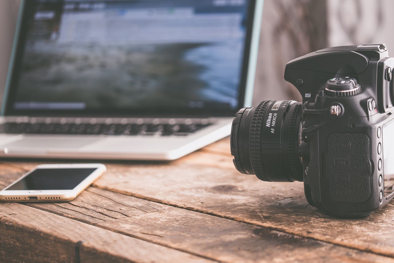 Camera on table
